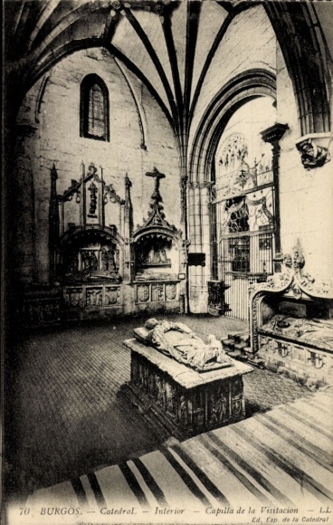 KP Burgos Castile and León, Katedra, widok wnętrza, Kaplica Nawiedzenia, grób