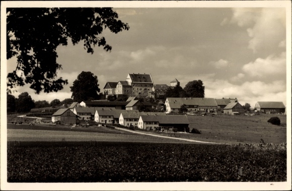 Postcard Eiterfeld Hessen, Fürsteneck with adult education center
