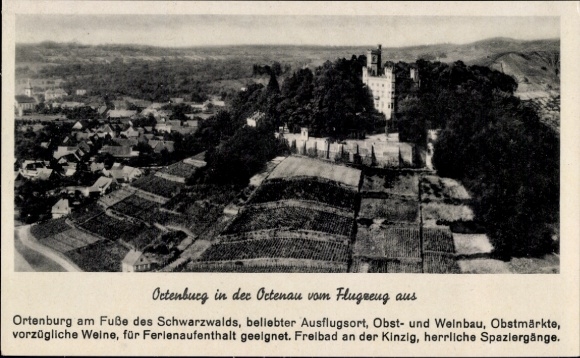 Postcard Ortenburg Lower Bavaria, aerial photograph