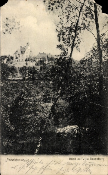 Postcard Berlin Zehlendorf Nikolassee, Villa Rosenburg