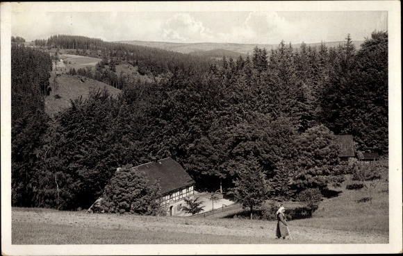 Ak Ansprung Marienberg im Erzgebirge, Hüttstadtmühle