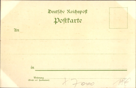 litho Leipzig, Saksische Thüringer Industrie- en Handelstentoonstelling 1897, klederdracht, dorp