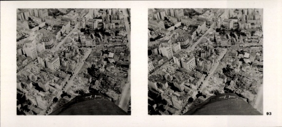 Stereo Raumbild Foto Fliegen und Siegen Nr. 93, Belgrad nach Stukaangriff