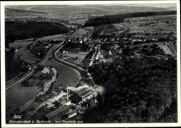 Postcard Kleinsteinbach Pfinztal am Kraichgau, aerial photograph