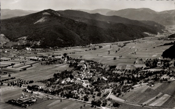 Postcard Grunern Staufen im Breisgau, aerial photograph