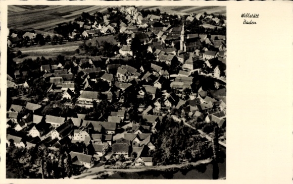 Postcard Willstätt in Baden, aerial photograph