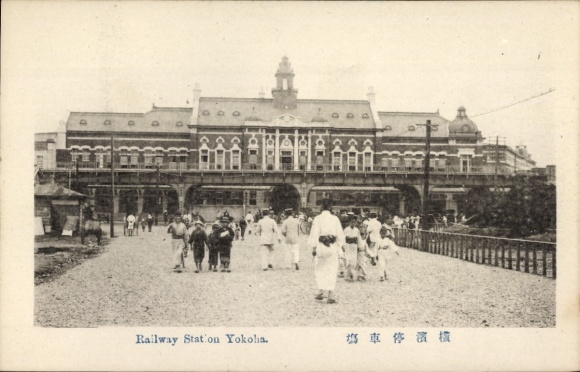 Postcard Yokohama Pref. Kanagawa Japan, Station