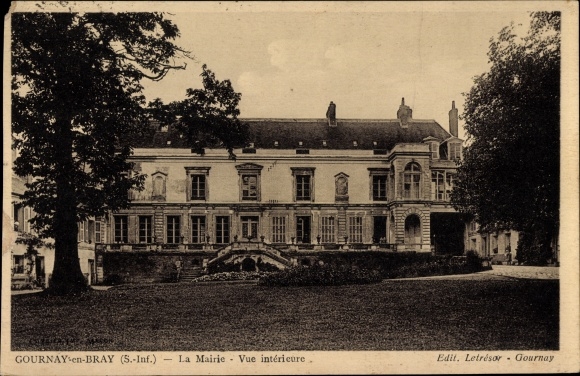 Postcard Gournay en Bray Seine Maritime, town hall, interior view