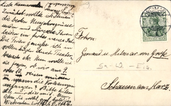 Postcard Grand Duke Wilhelm Ernst of Saxe-Weimar-Eisenach, Princess Feodora Karola