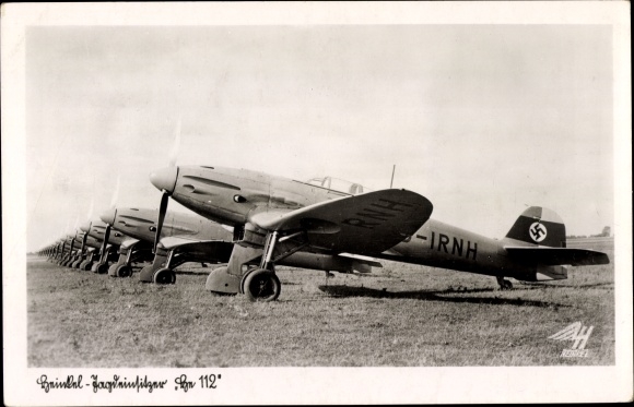 PC Deutsche Luftwaffe, Heinkel He 112 fighter aircraft, single-seater fighter, airfield, D IRNH