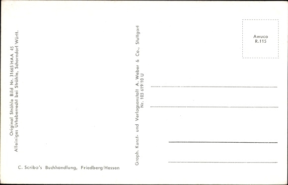 Postcard Friedberg in Hesse, aerial view
