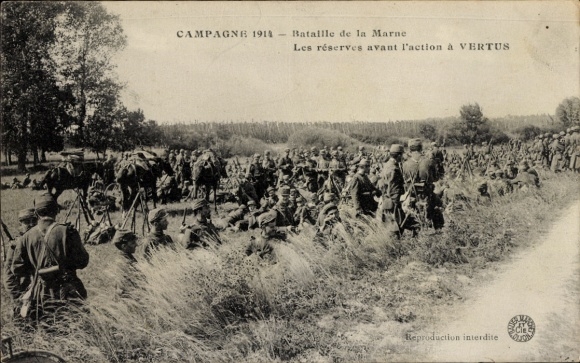 PC Vertus Marne, Bataille de la Marne, Les reserves avant l'action, I. WW