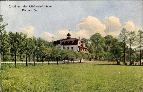 Ak Rötha in Sachsen, Obstweinschänke