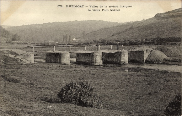 Postcard Huelgoat Finistere, Valley of the Silver River the old Pont Mikael