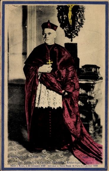 Postcard Archbishop Jean Verdier, portrait
