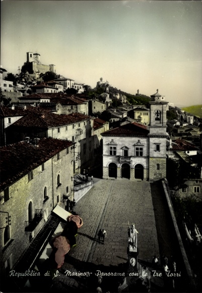 KP San Marino, panorama z trzema wieżami