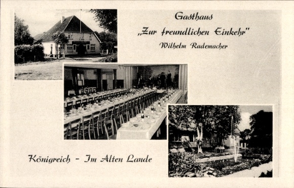 Postcard Kingdom of Jork in the Altes Land, Inn for a Friendly Stopover