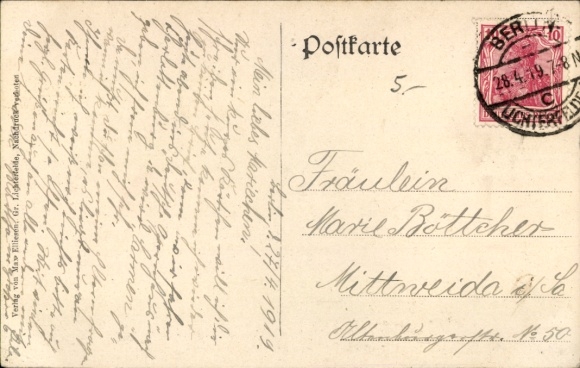Postcard Berlin Steglitz Groß Lichterfelde, Drakerstraße