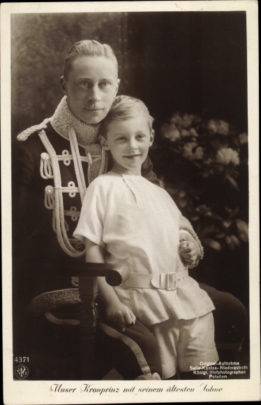 Ak Kronprinz Wilhelm von Preußen mit ältestem Sohn