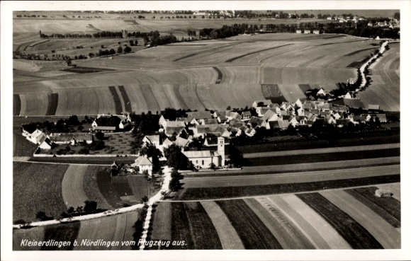 Postcard Kleinerdlingen Nördlingen in Swabia, aerial photograph
