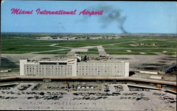 Ak Miami Florida VS, nieuwe internationale luchthaven