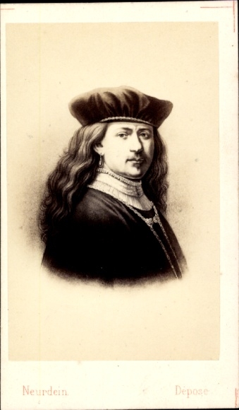 CdV Rembrandt van Rijn, Selbstbildnis