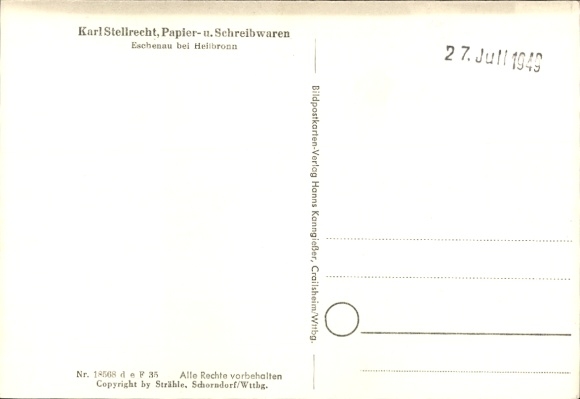 Postcard Eschenau Obersulm in Württemberg, aerial photograph