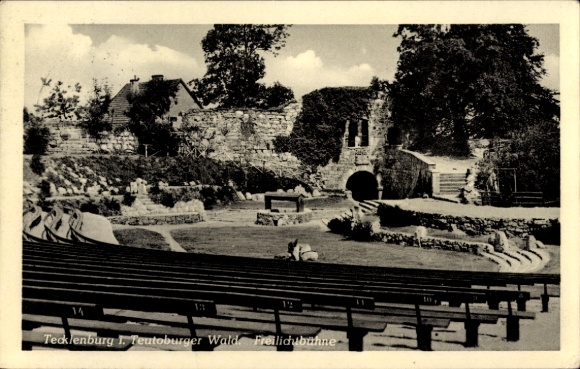 Postcard Tecklenburg in North Rhine Westphalia, open-air stage
