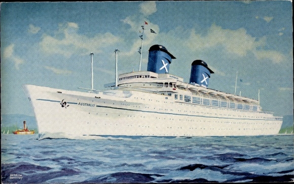Artysta KP Smoothy, Derrick, Steamer SS Australis, linia Chandris