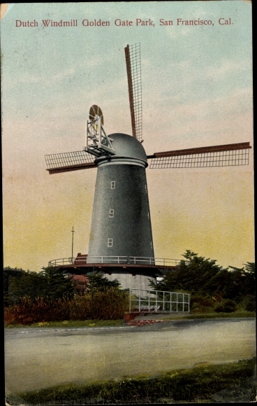 Postcard San Francisco California USA, Dutch Windmill, Golden Gate Park
