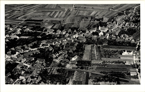 Postcard Ichenheim Neuried, aerial photograph