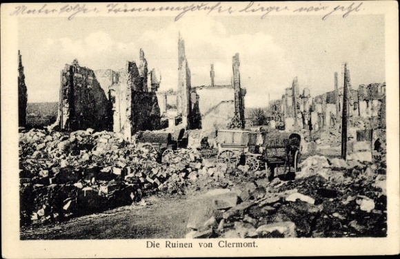 PC Clermont en Argonne Lorraine Meuse, ruins