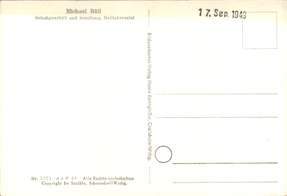 Postcard Heiligkreuztal on the Danube Württemberg, aerial photograph