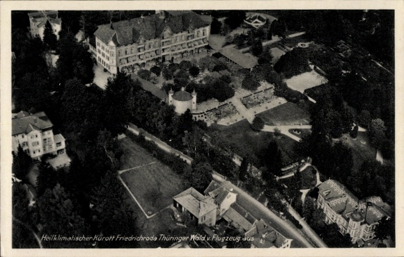 Postcard Friedrichroda in the Thuringian Forest, aerial photograph