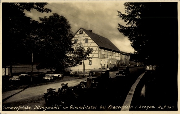 Photo Postcard Illingmühle Gimmlitztal Hartmannsdorf Reichenau, guest house