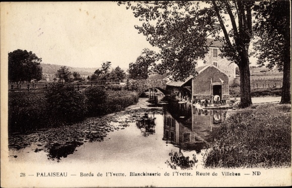 Ak Palaiseau Essonne, Bords de l'Yvette, Blanchisserie de l'Yvette, Route de Villebon
