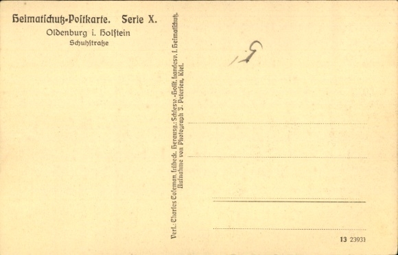 Postcard Oldenburg in Holstein, Schuhstraße
