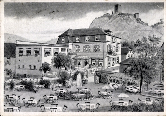 Artist Postcard Kobern ad Mosel, Wine House and Hotel Heinr. Haupt
