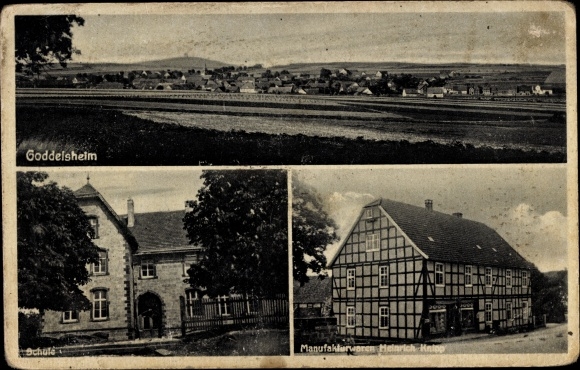 PC Goddelsheim Lichtenfels Hessen, panorama, school, manufactured goods