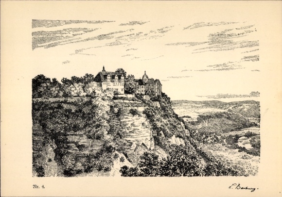 Artist PC Dornburg an der Saale Thuringia, Goethe biography in picture PCs, general view