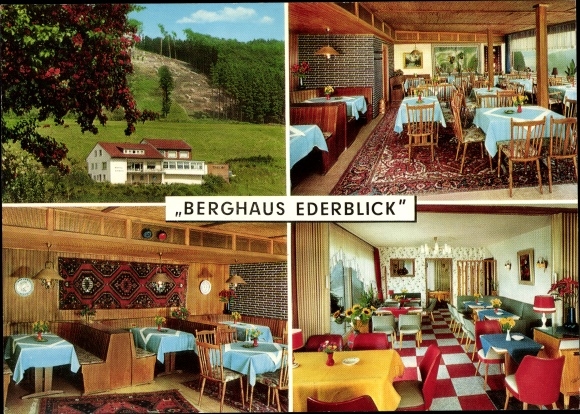 PC Meckhausen Bad Berleburg in Westphalia, Berghaus Ederblick, inside and outside
