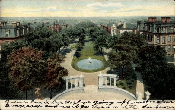 Briefkaart Saint Louis Missouri VS, Vandeventer Place