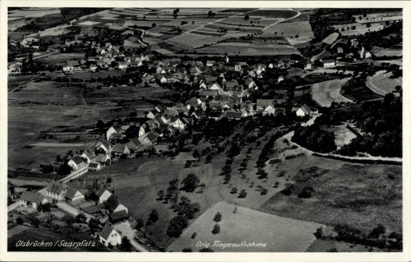Ak Olsbrücken in der Pfalz, Fliegeraufnahme