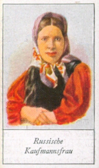 Sammelbild Die Völker Europas, Ein Beitrag zur Rassenkunde, 202 Russische Kaufmannsfrau