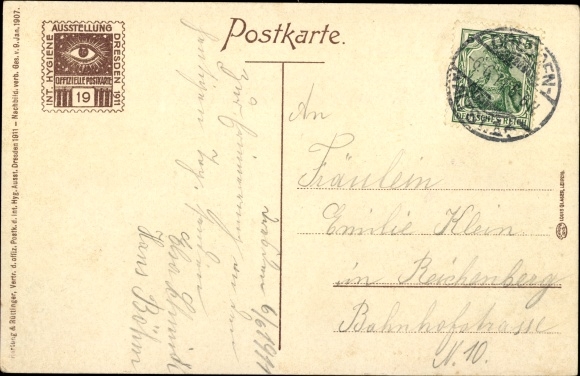 Ak Dresden, Internationale Hygiënetentoonstelling 1911, hoofdrestaurant, concertruimte