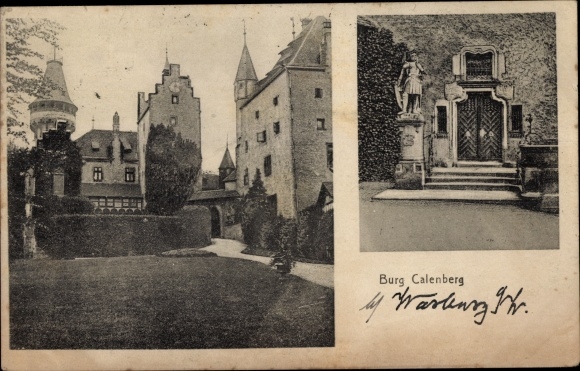 Postcard Calenberg Warburg in Westphalia, view of the castle