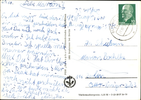 Postcard Dolgenbrodt in der Mark, partial view, terrace