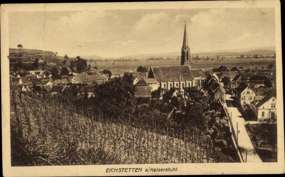 KP Eichstetten am Kaiserstuhl, panorama, kościół