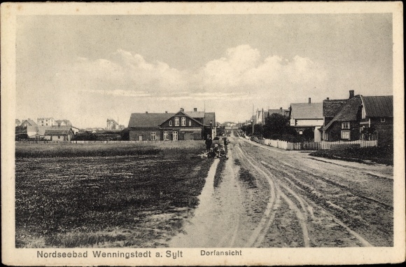 Postcard Wenningstedt Braderup in Nordfriesland, Village view