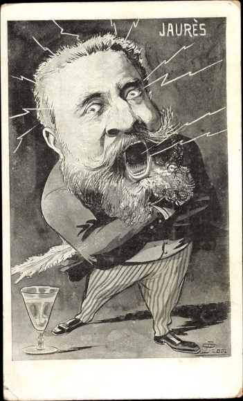 Artysta Ak Francuski polityk Jean Jaures, portret, karykatura